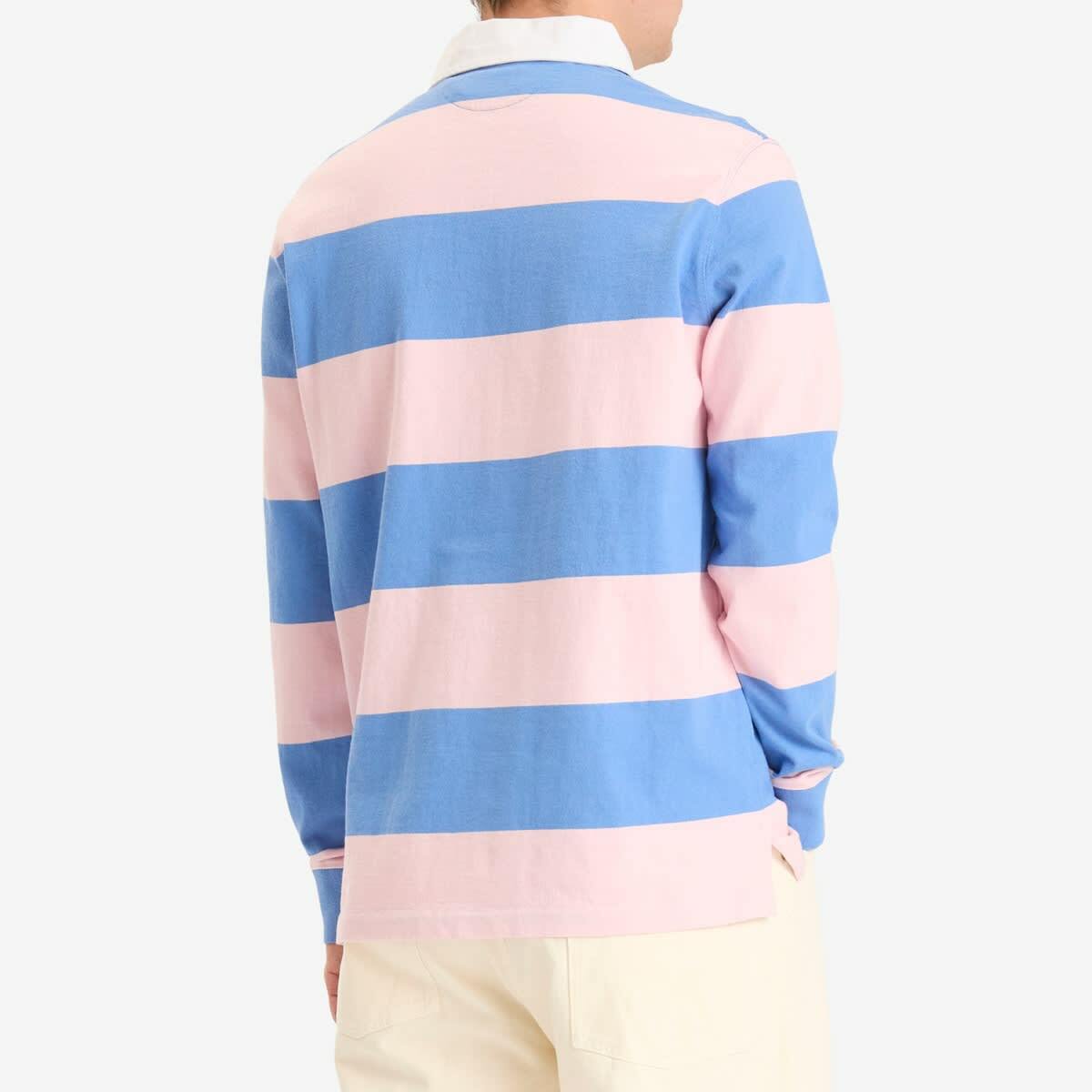 Polo Ralph Lauren Men's Long Sleeve Rugby Shirt in Garden Pink/New