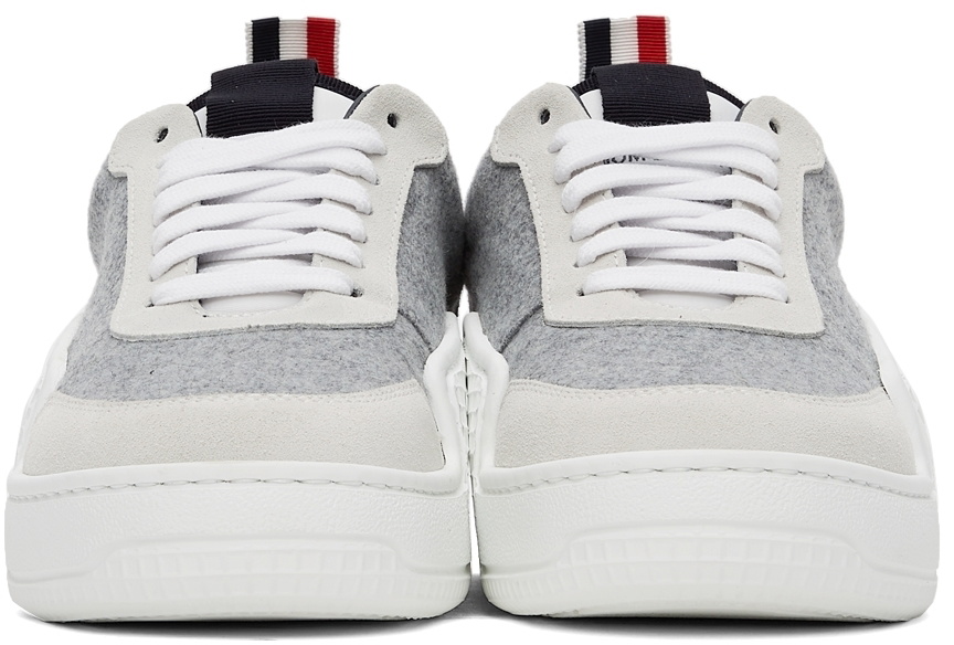 Thom Browne Grey Flannel Basketball Low Sneakers