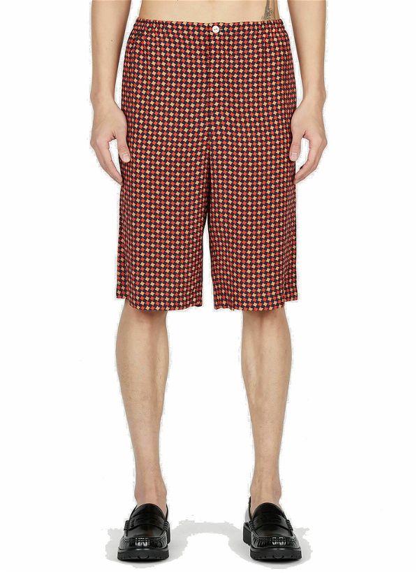 Photo: Gucci - Geometric Print Shorts in Red