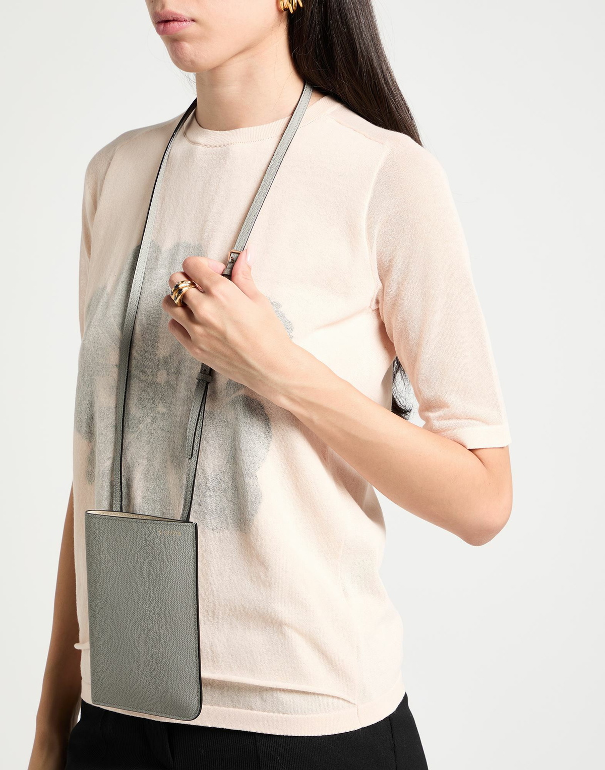Valextra Womens Cross-body bag Light in Grey