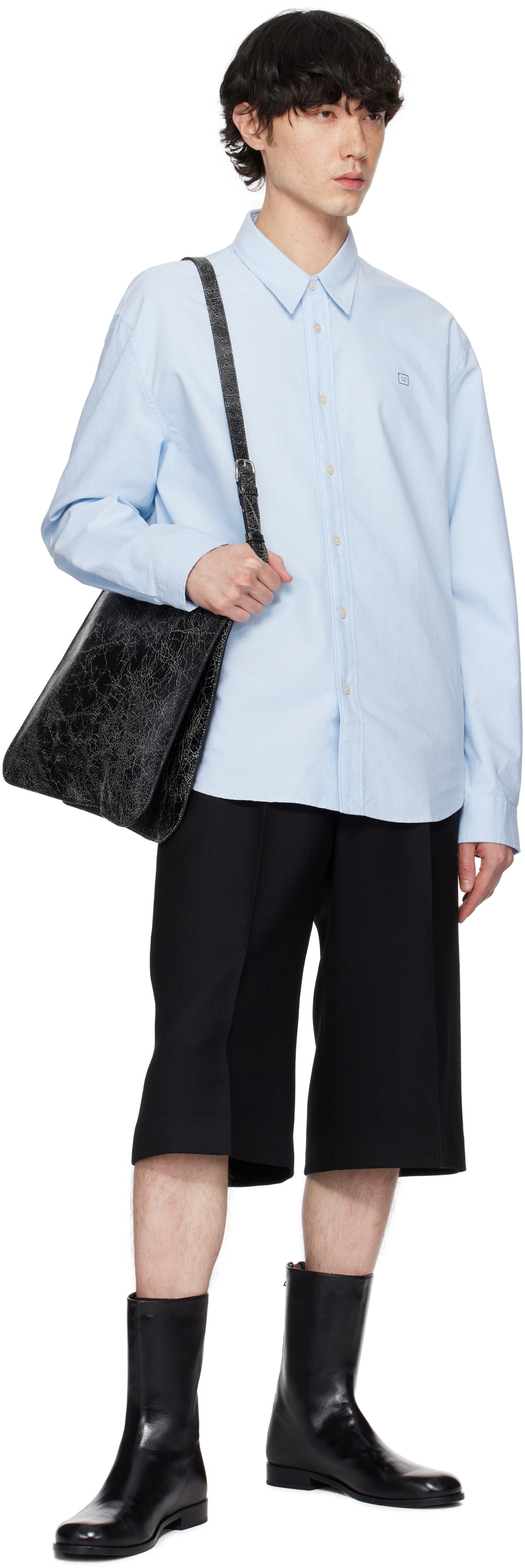 パンツ Acne Studios Black Tailored Shorts 44 Acne Studios - Tailored wool shorts - Black