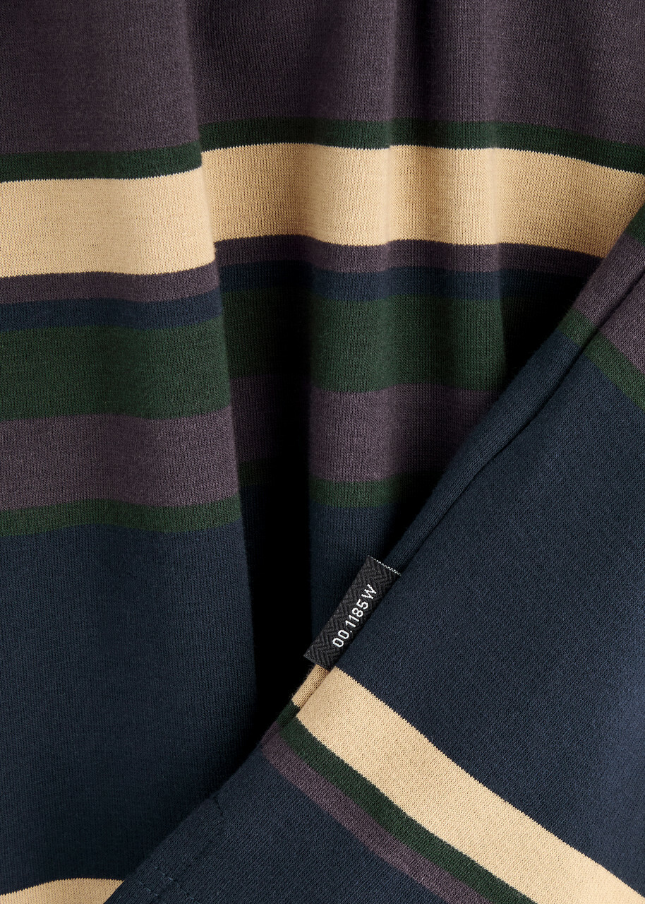 Oliver Spencer Striped-print Cotton T-shirt Purple