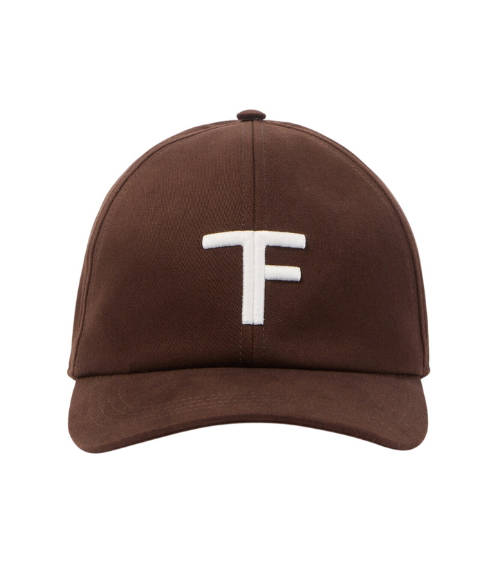 Photo: Tom Ford Logo embroidered canvas and leather cap
