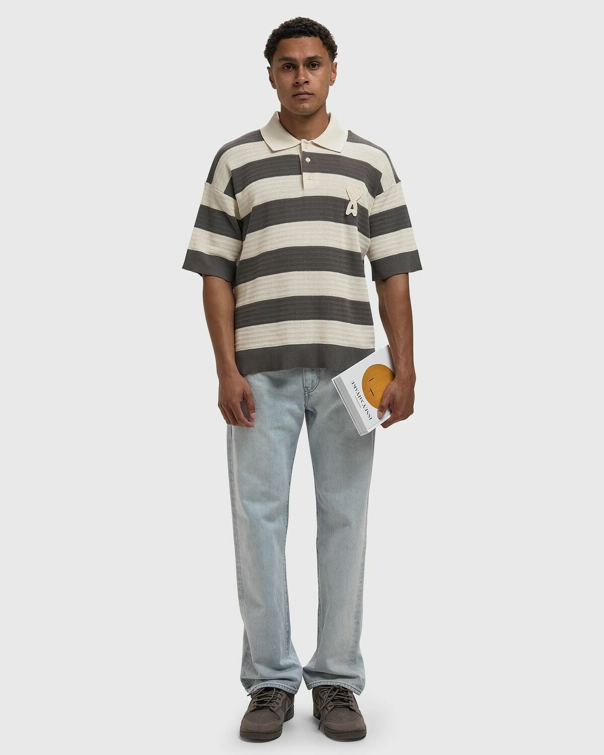 SHORT SLEEVES POLO WITH AMI DE COEUR PATCH