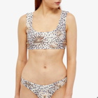 Oceanus Women's Callie Print Bikini Top in Leopard