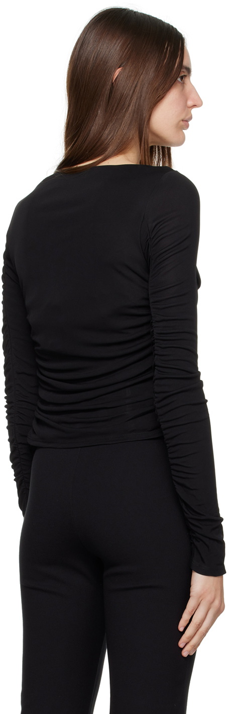 Staud Black Solana Long Sleeve T-Shirt