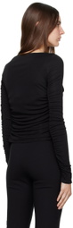 Staud Black Solana Long Sleeve T-Shirt