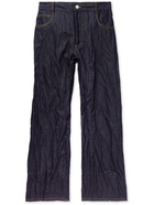 Bottega Veneta - Wide-Leg Crinkled Jeans - Blue