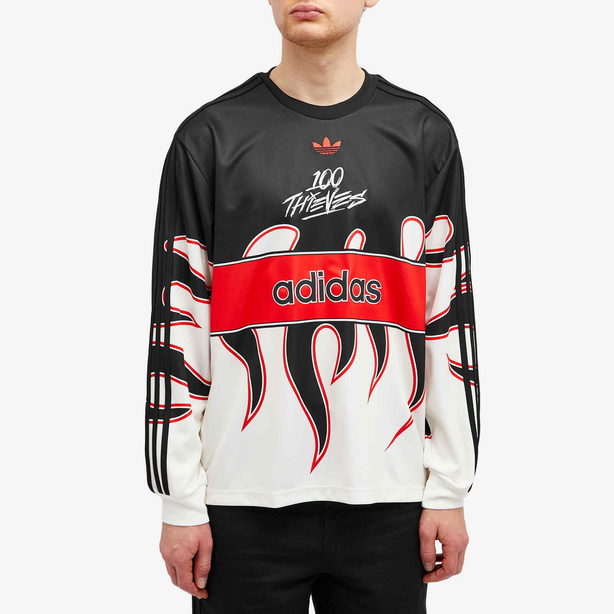 Adidas Men's x 100 Thieves Long Sleeve T-Shirt in Multi adidas