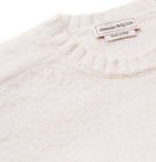 Alexander McQueen - Intarsia Brushed-Wool Sweater - Neutrals