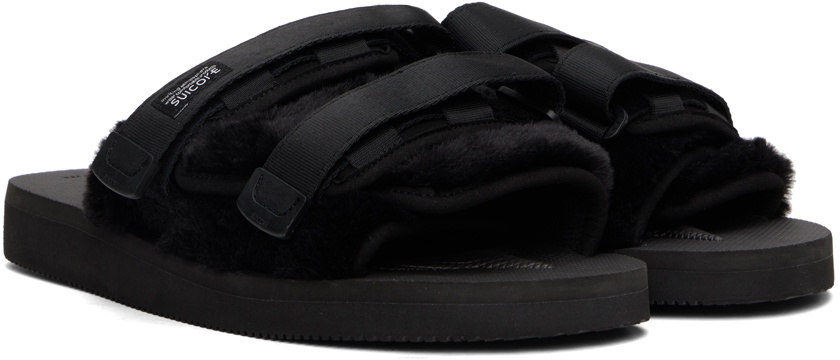 SUICOKE Black MOTO-FURab Sandals