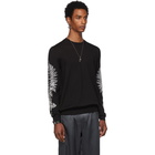 Alexander McQueen Black Embroidered Fern Sweater