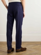 Ralph Lauren Purple label - Gregory Straight-Leg Pleated Wool-Twill Trousers - Blue