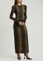 Norma Kamali Python-print Stretch-jersey Maxi Dress Multicoloured