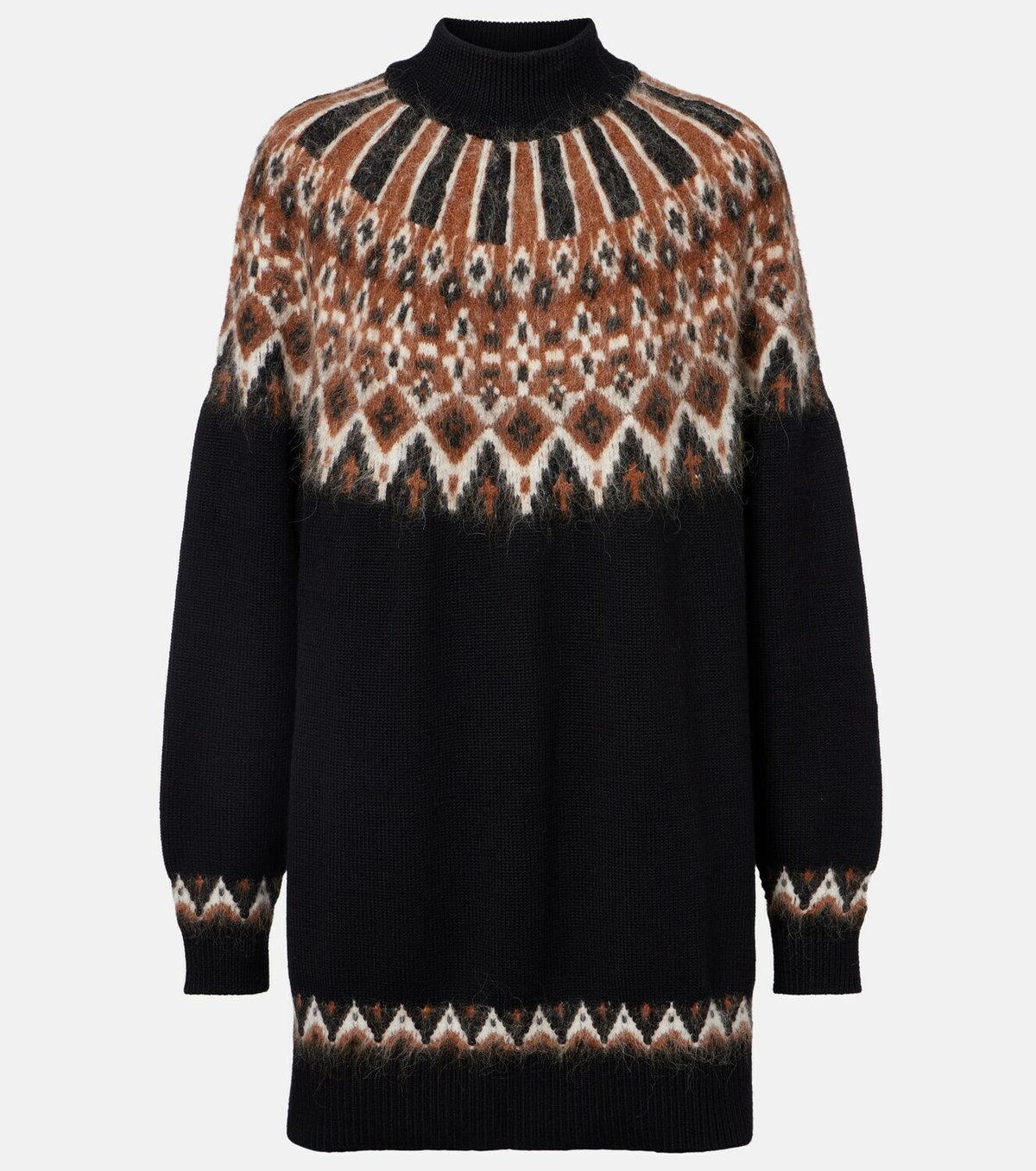 Staud Liza Fair Isle wool-blend sweater dress
