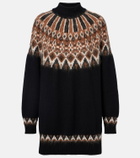 Staud Liza Fair Isle wool-blend sweater dress