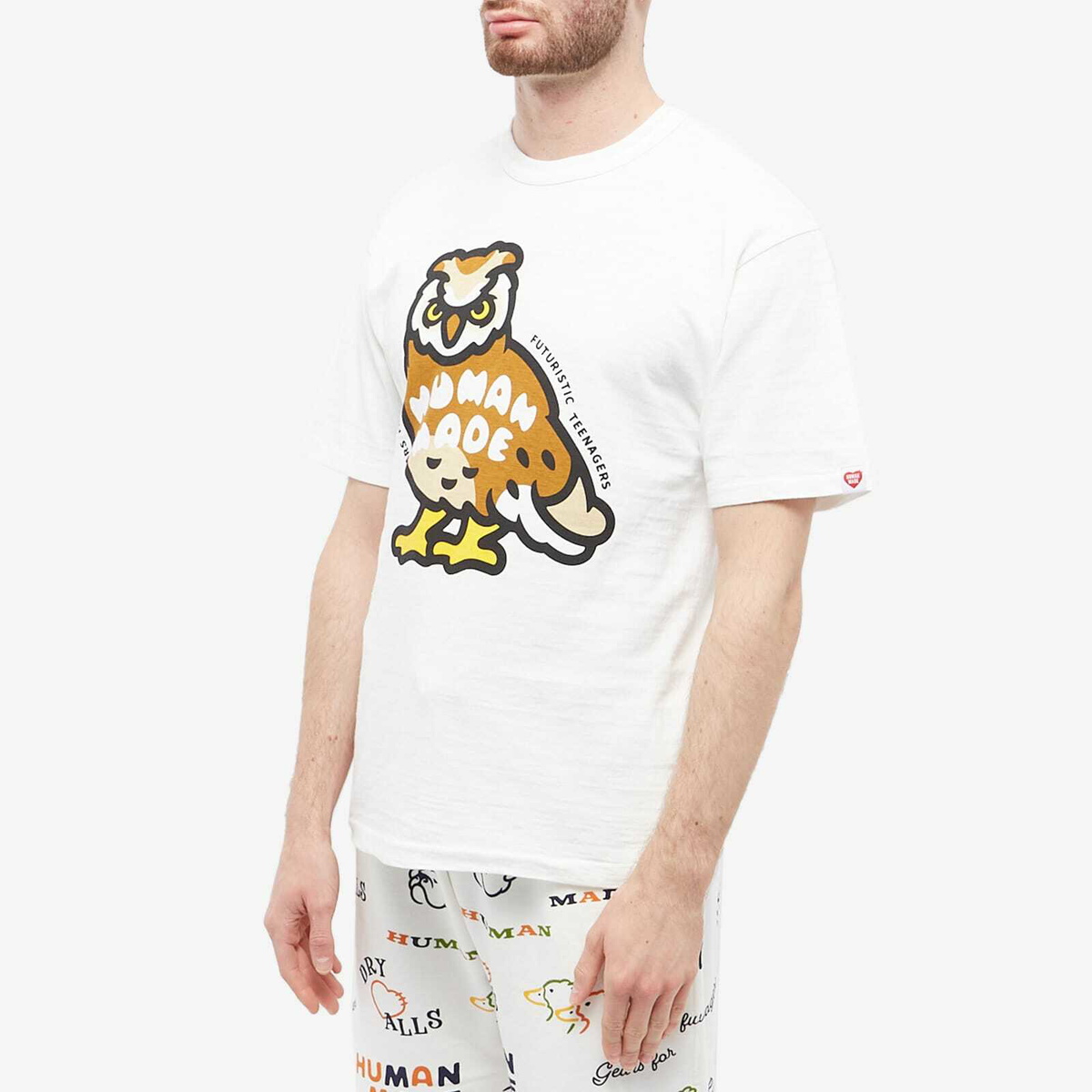 Human Made Men's Owl T-Shirt in White Human Made