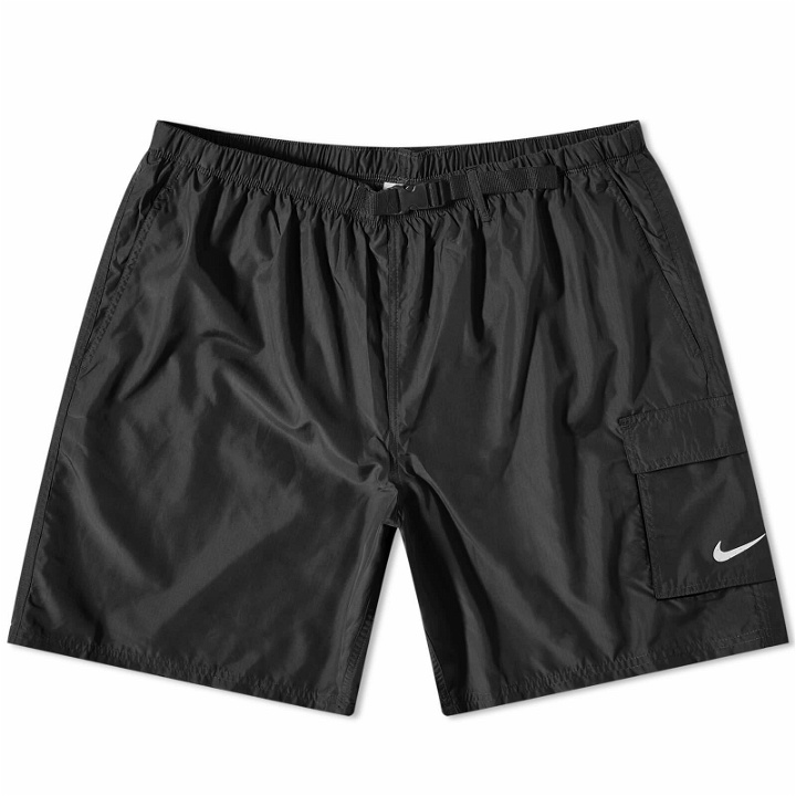 Photo: Nike Swim Men's Belted 7" Volley Short in Black
