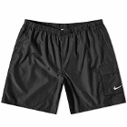 Nike Swim Men's Belted 7" Volley Short in Black