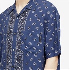 Palm Angels Men's Paisley Vacation Shirt in Navy Blue