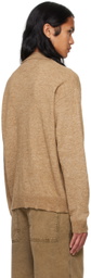 HOPE Beige Preppy Polo Sweater