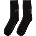 A-COLD-WALL* Black and Grey Classic Logo Socks