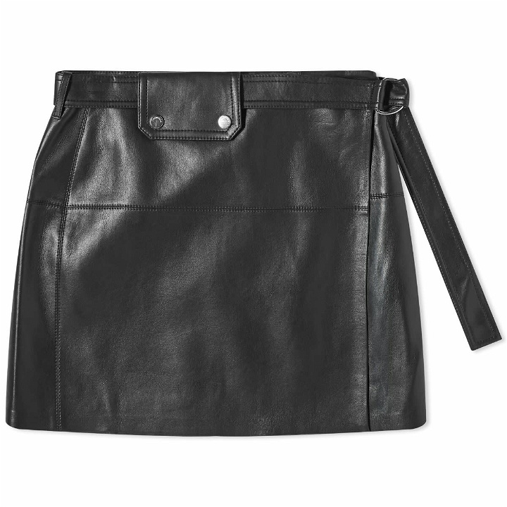 Photo: Nanushka Women's Susan Leather Look Mini Skirt in Black