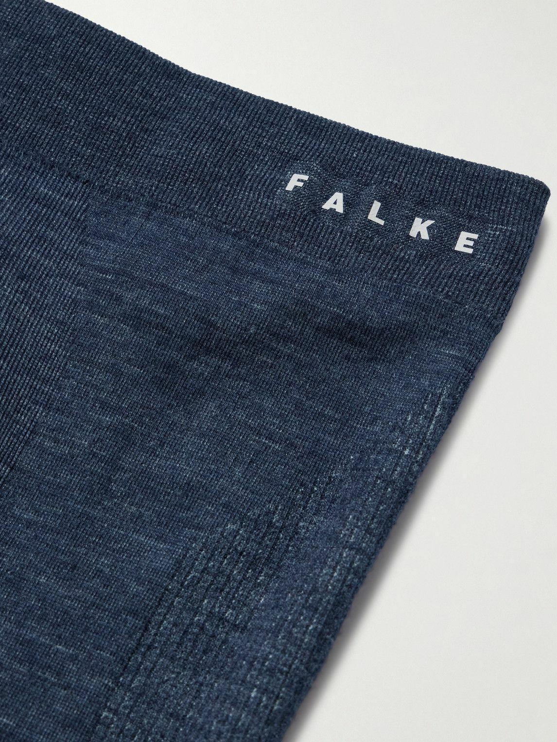 Falke - Printed Virgin Wool-Blend Ski Tights - Blue
