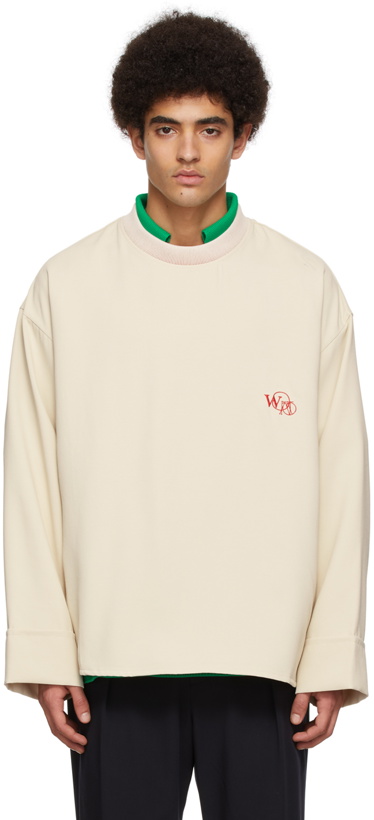 Photo: Wooyoungmi Beige Polyester Long Sleeve T-Shirt