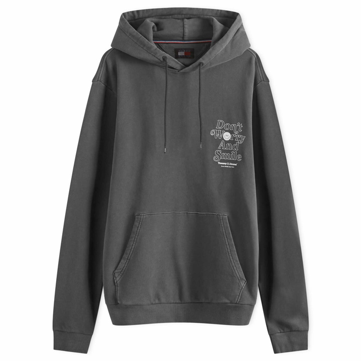 Photo: Tommy Jeans Men's Don't Worry Hoodie in Black
