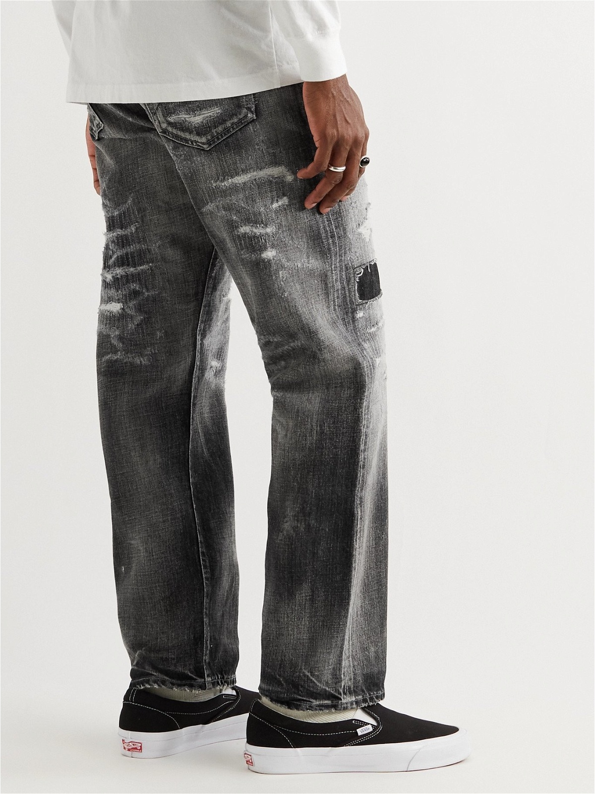 Buy GUOCAI Men Elastic Waist Solid Drawstring Scratch Cotton Denim Pants  Black US 2XL at Amazon.in