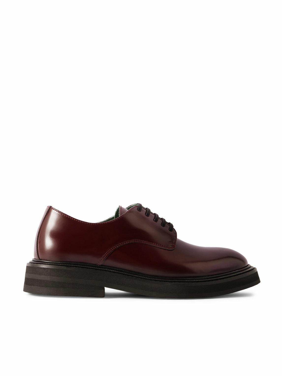 VINNY's - Officer Polished-Leather Derby Shoes - Burgundy