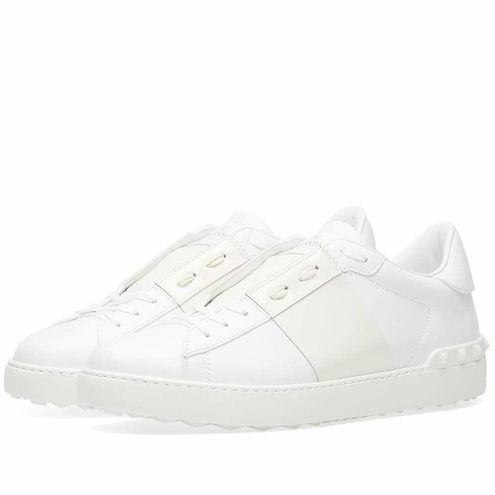 Photo: Valentino Open Low Top Patent Sneaker White