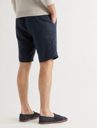 THOM SWEENEY - Slim-Fit Linen Drawstring Shorts - Blue