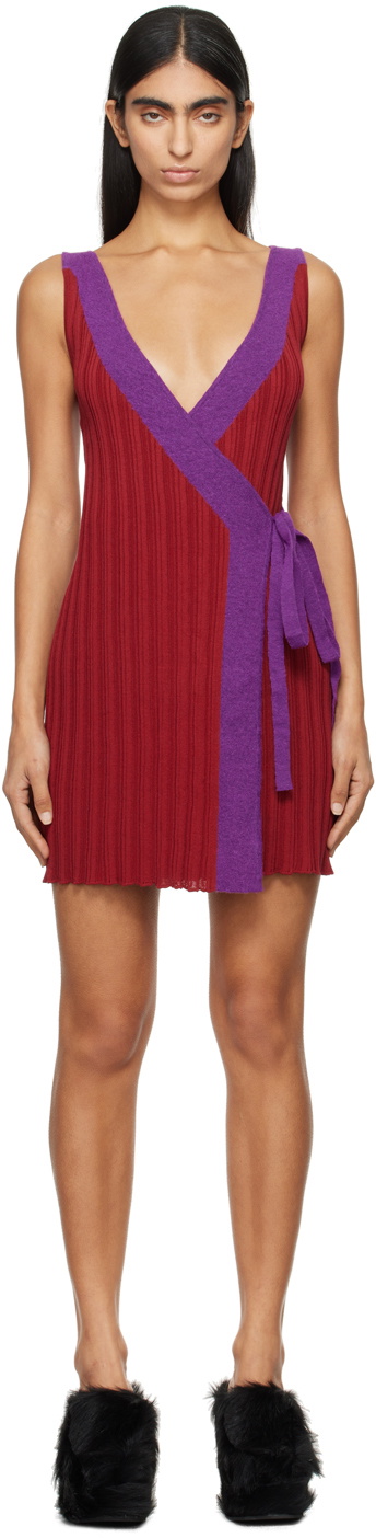 Eckhaus Latta Purple & Red Twyla Minidress