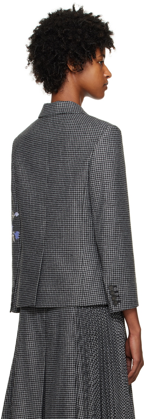 Erdem Gray Embroidered Blazer
