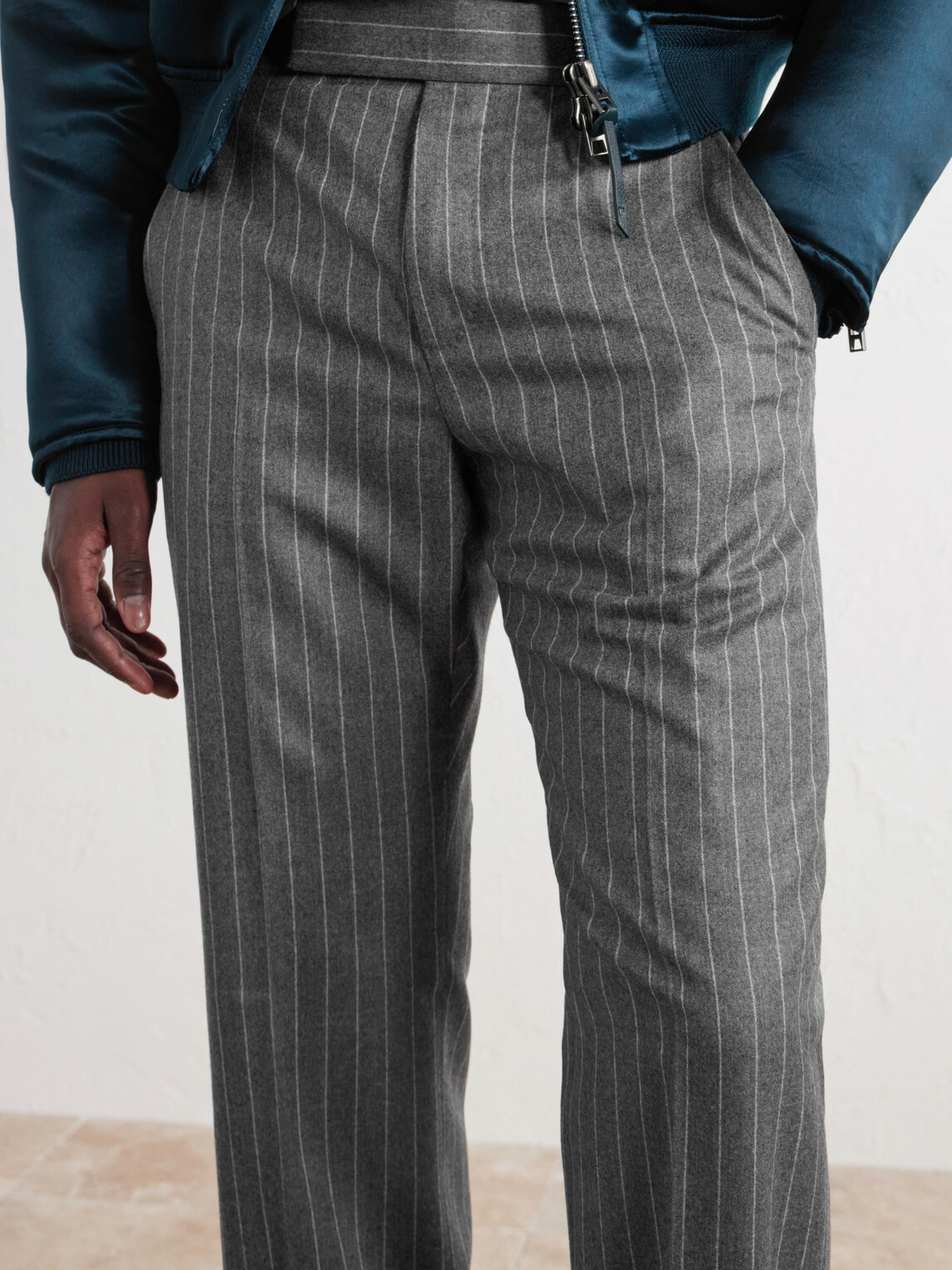 TOM FORD - Straight-Leg Pinstripe Wool-Flannel Trousers - Gray
