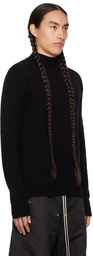 Rick Owens Black Rib Turtleneck