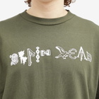 Brain Dead Men's Earth Wisdom Long Sleeve T-Shirt in Dark Green