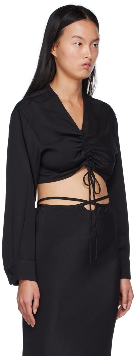 Christopher Esber Black Viscose Long Sleeve T-Shirt