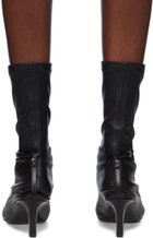 Jil Sander Black Stretch Leaf Nappa Boots