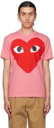 COMME des GARÇONS PLAY Pink & Red Big Heart T-Shirt