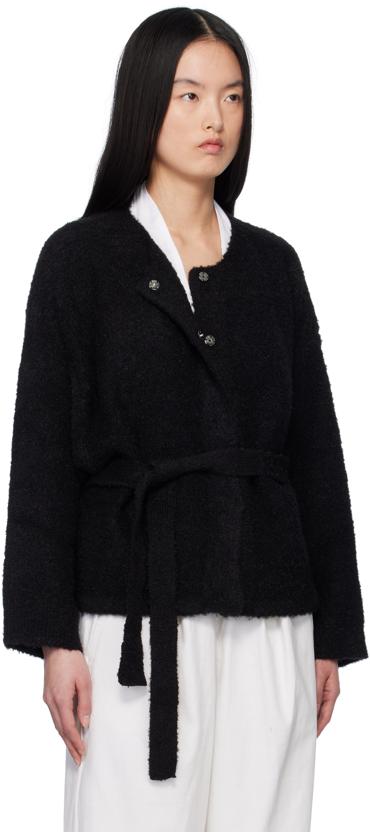 Deiji Studios Black Pod Knit Cardigan