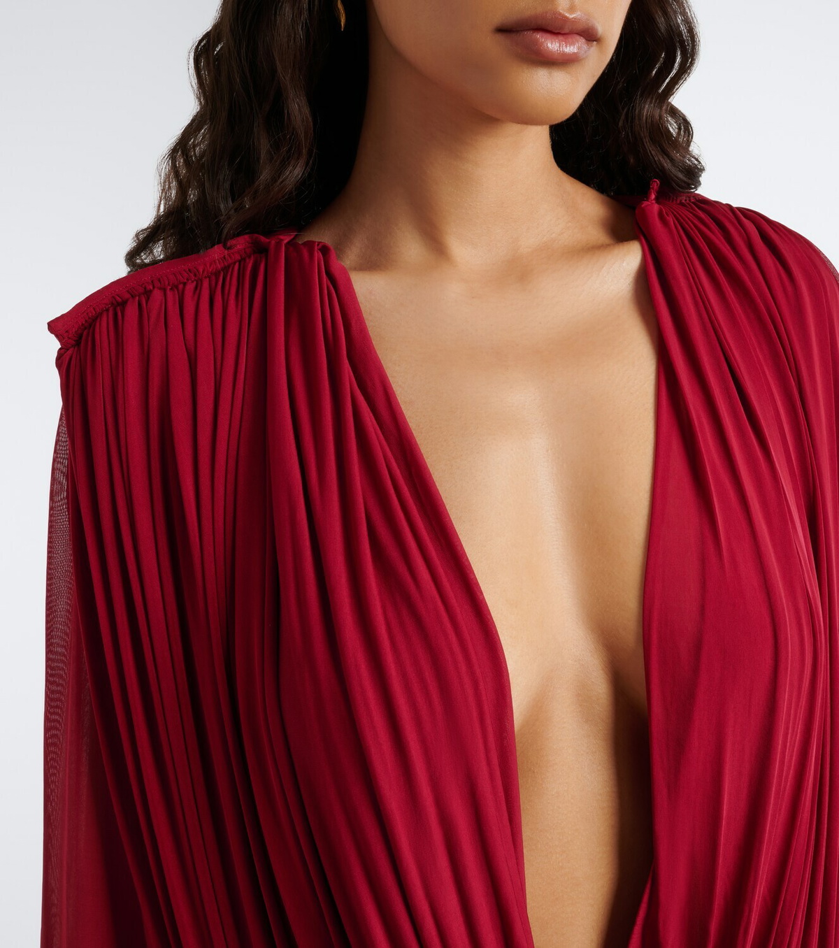 Christopher Esber Ripple draped jersey top
