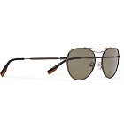 Ermenegildo Zegna - Aviator-Style Gunmetal-Tone Sunglasses - Men - Gunmetal