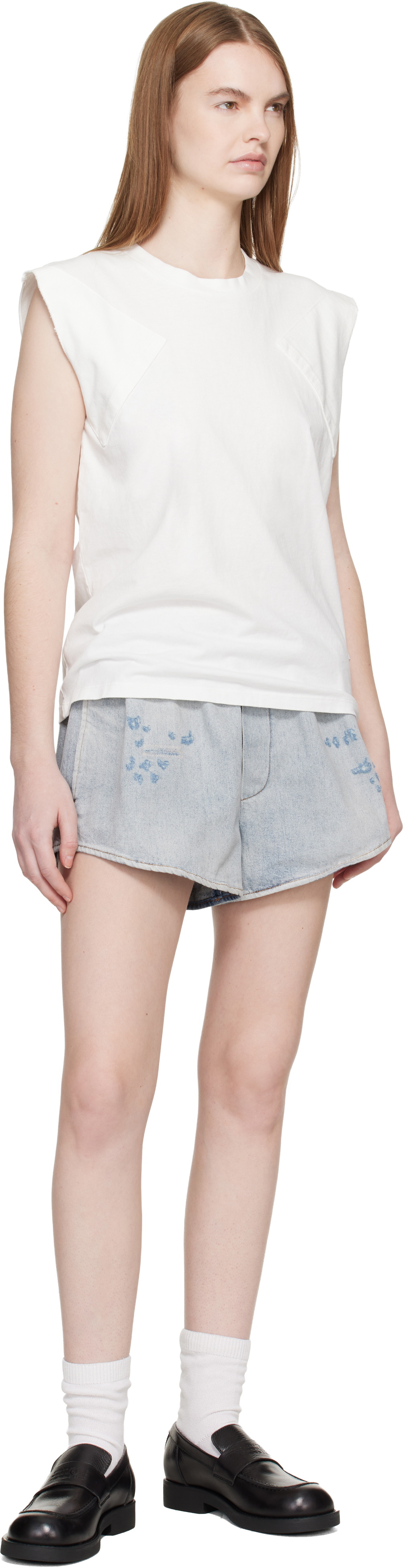 MM6 Maison Margiela Blue Boxer Denim Shorts