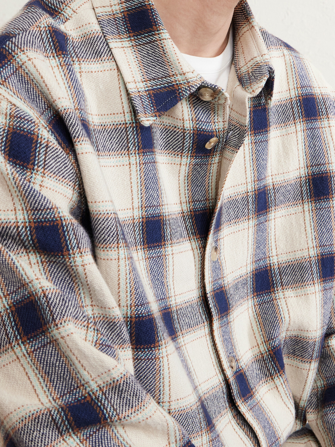 FRAME - Checked Cotton-Blend Flannel Overshirt - Neutrals