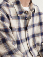 FRAME - Checked Cotton-Blend Flannel Overshirt - Neutrals