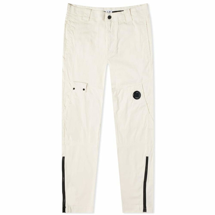 Photo: C.P. Company Men's Lens Pocket Zipped Utility Pant in Gauze White