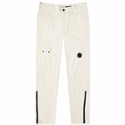 C.P. Company Men's Lens Pocket Zipped Utility Pant in Gauze White